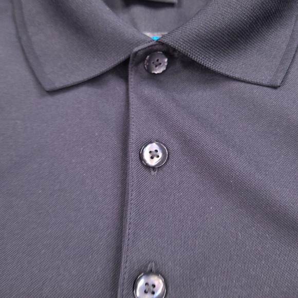 Nike Polo Shirt‎ Men's Medium Black Golf Dri-Fit Team Blue Embroidery - Picture 5 of 14